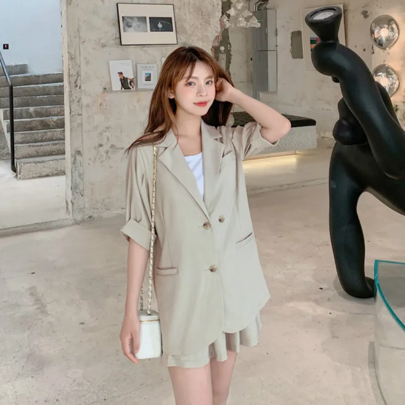 Женский комплект с шортами маленький костюм для женщин лето 2021 корейская мода