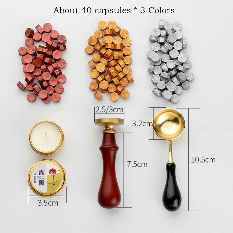 

5Style 1Set Wax Seal Stamp Retro Flower Tree Of Life Sealing Wax Stamp Envelope Stamp for Wedding Invitation Envelope Decoration