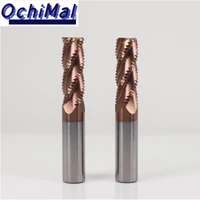 3pc roughing end mill metal cutter hrc55 4 flutes cnc endmill alloy carbide tungsten steel milling cutter roughing end mills 6mm