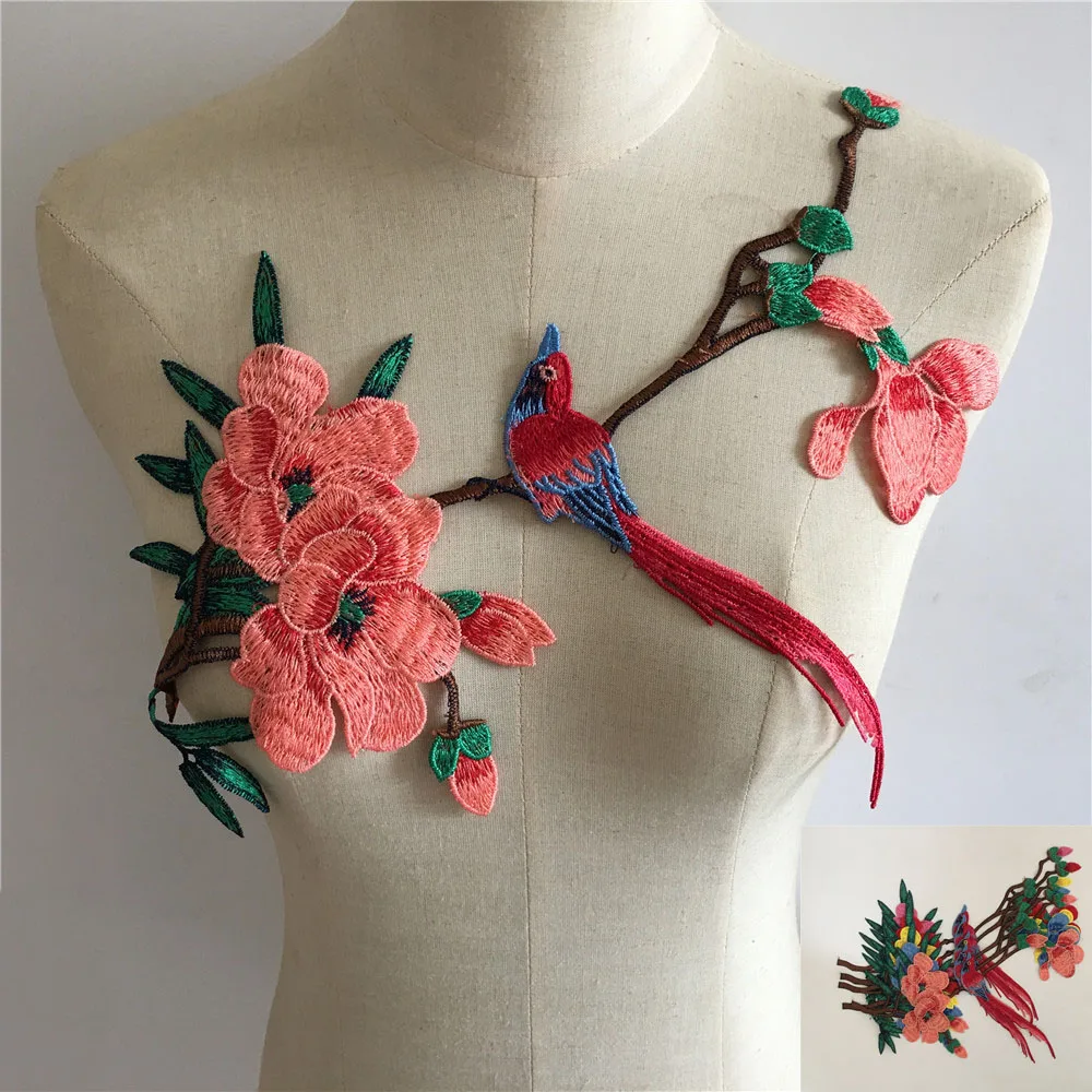 New Listing Lace Collar Embroidery Bird DIY Decorative Fabric Sewing Cheongsam Dress Decals Accessories | Дом и сад