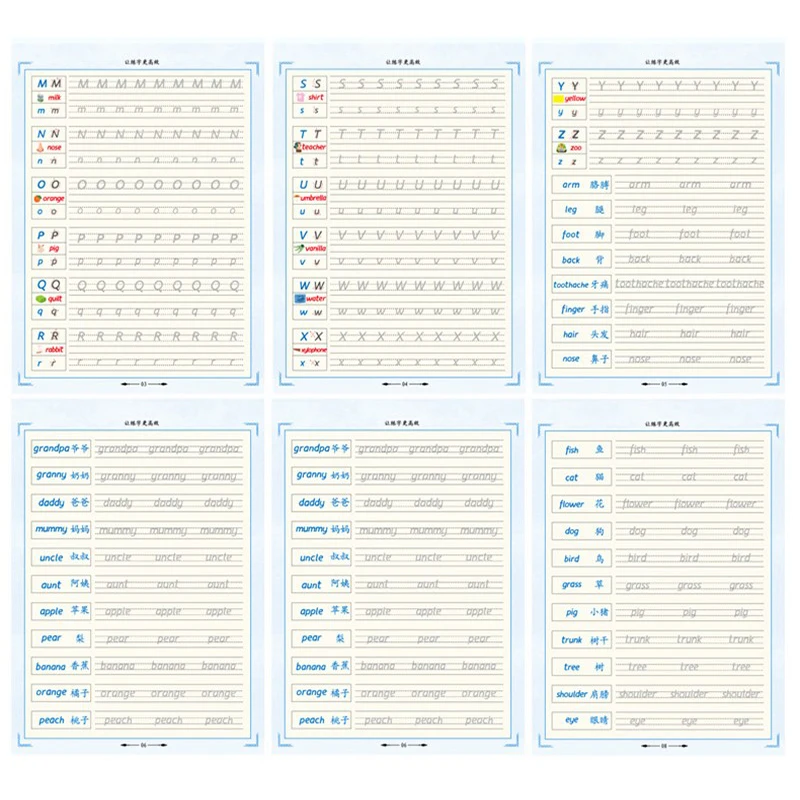 3D 26 Английский многоразовый паз каллиграфия копировальная ручка стираемая учим