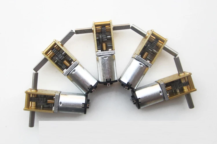 3~12V GA12-N20 Винтовой мотор постоянного тока с двумя валами и самоблокировкой для интеллектуального автомобиля / робота / модели DIY.
