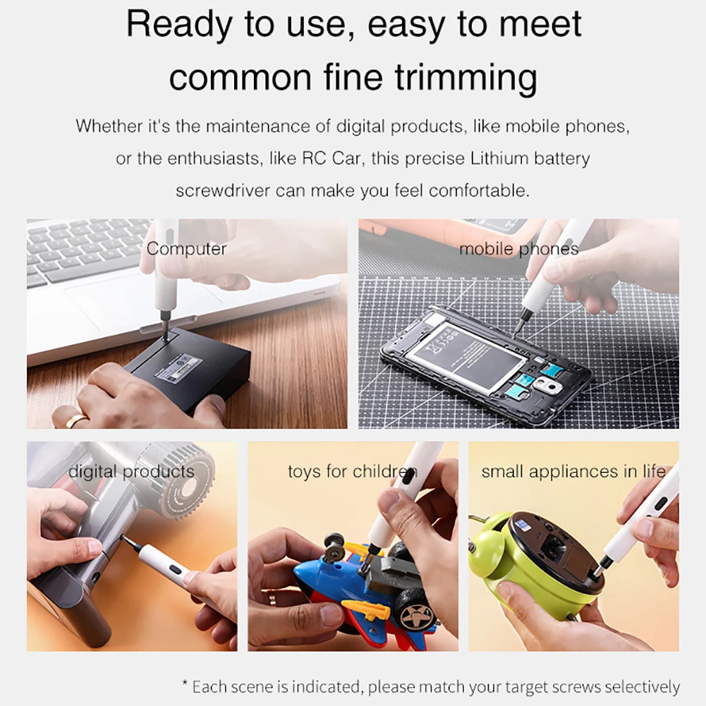 

Professional Precision Electric Screwdriver Set USB Rechargeable 22 Bits for Cell Phone Notebook Laptop Watch Devices Repair New
