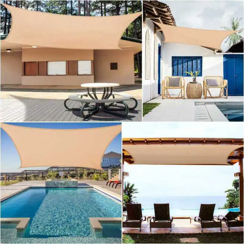 

Waterproof SunShade Sail Outdoor Awnings For Garden Sun Shade Sail Beach Tent Camping Canopy Yard Sails Pool Partio Sun-Shelter
