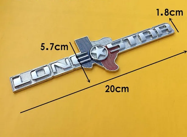 

3D Metal TLone Star Flag Auto Trunk Emblems Badge Decal Sticker Car Accessories