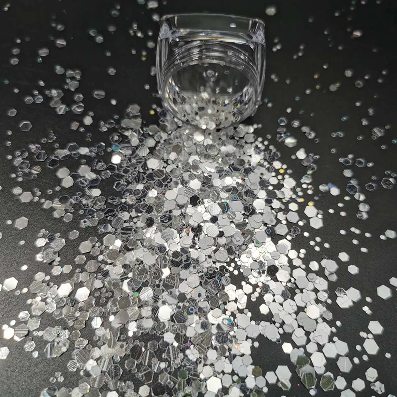 1 пакет 10 г зеркальные серебряные блестки фотоблестки серебряного цвета блеск