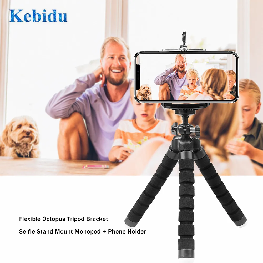 Мини штатив Kebidu с гибкой губкой и Осьминог для камеры Gopro DSLR крепление iPhone Samsung