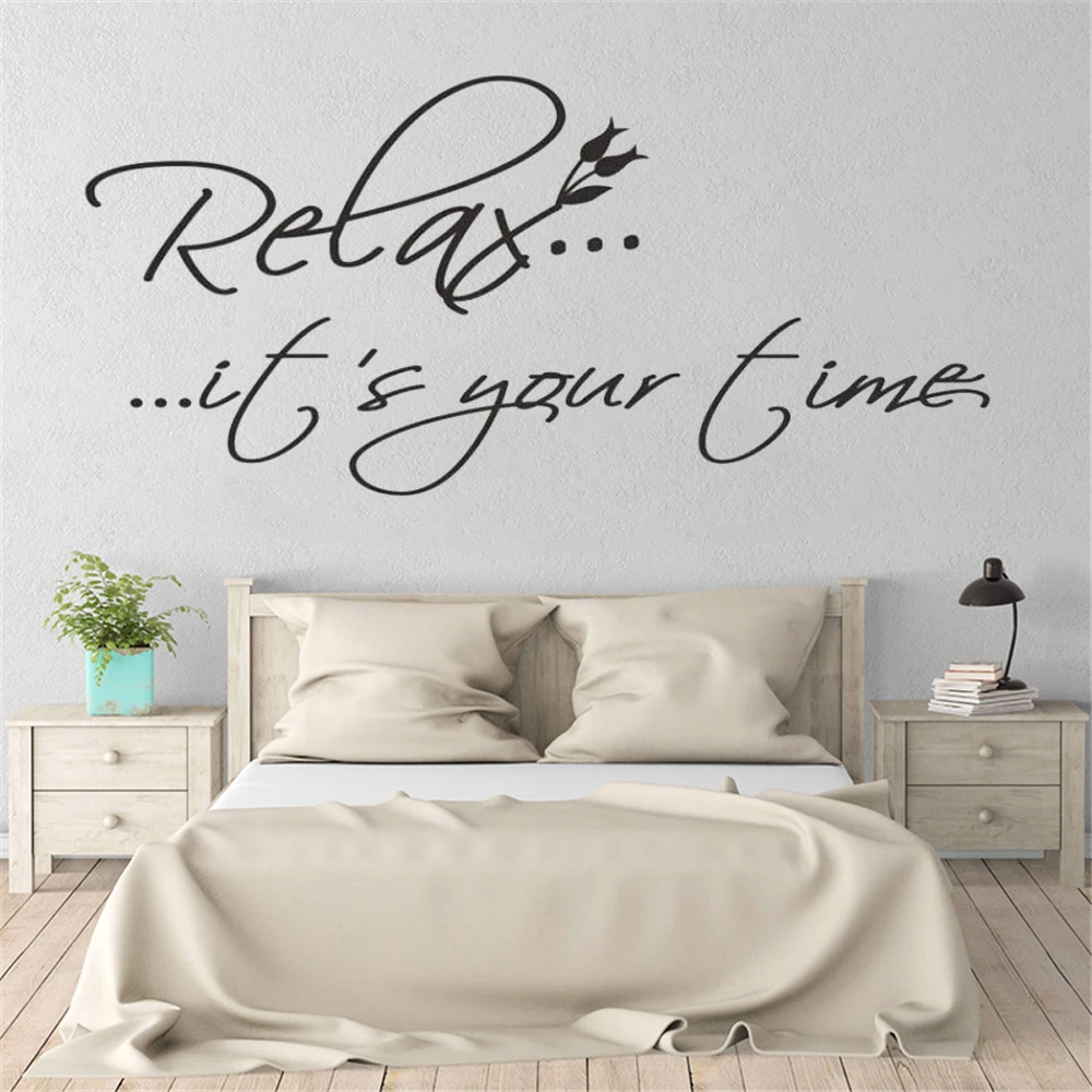 

Relax IT'S Your Time Quotes Wall Decals Vinyl Lettering Words Saying Livingroom Home Decorative Stickers Art Murals HJ0649