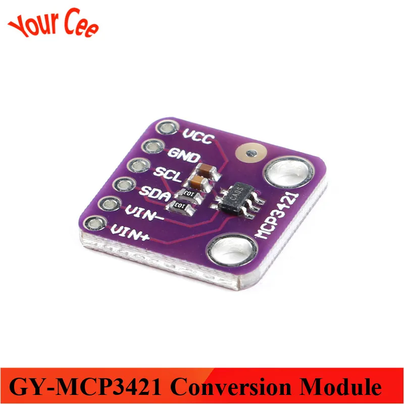 GY-MCP3421 MCP3421 Модуль платы преобразования SOT23-6 Delta-sigma A/D модуль цифрового сигнала в