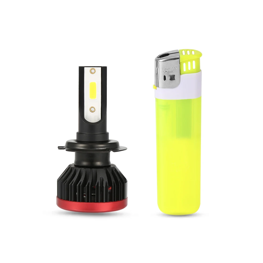CarTnT 2 шт. мини H7 светодиодный светильник H1 H3 H4 H11 9005 HB3 9006 HB4 головной 100 Вт 6500 к 20000LM