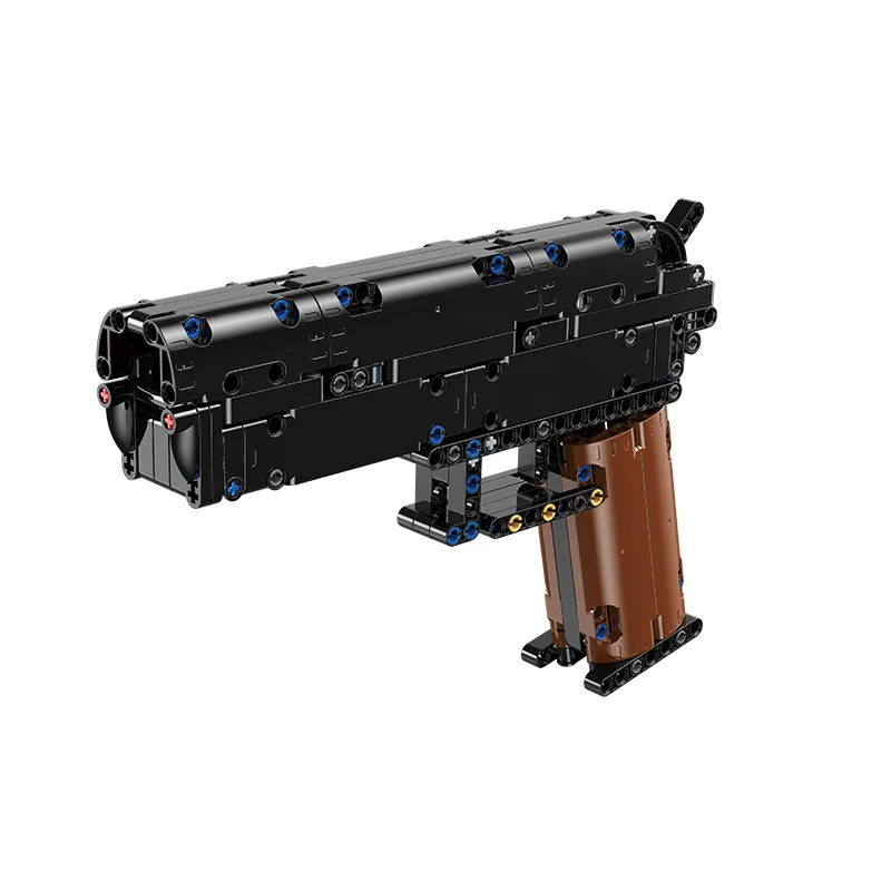 

268PCS Enlightenment 6005 Eating Chicken Gun Boy PlayerUnknown's Battlegrounds Desert Eagle Pistol Toy Building Block Gift