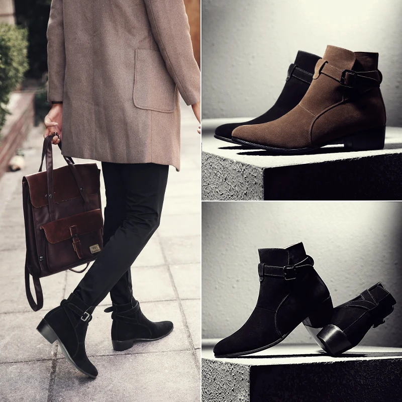 Мужские демисезонные зимние ботинки челси на молнии мужские супер крутые