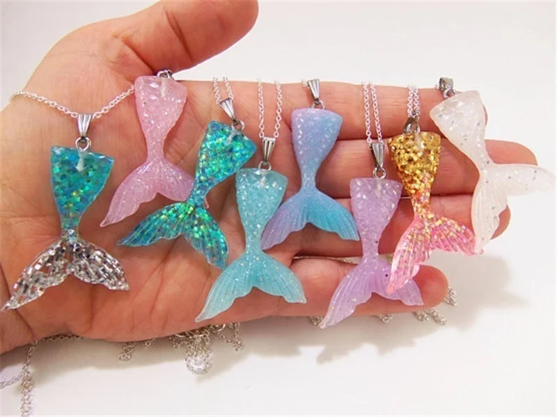 1 шт. Красивая подвеска рыбий хвост русалки цепочка ожерелье подарок на свадьбу