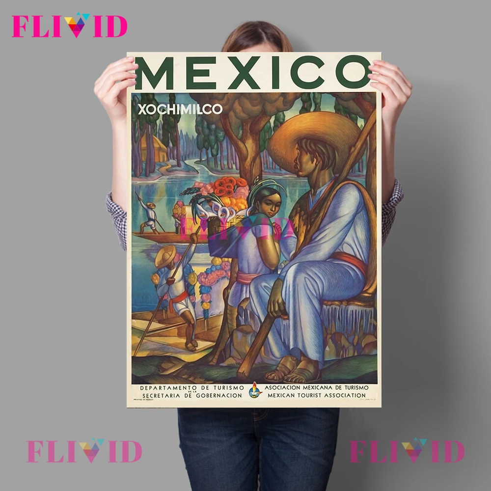 

Vintage Mexico City Scenery Tulum Nordic Poster Wall Pictures For Living Room Wall Art Canvas Painting Home Decor Unframed