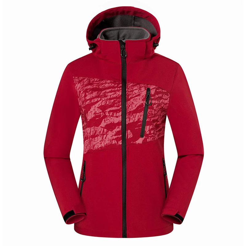 Brand Soft shell Outdoor Women Hiking Jacket Waterproof Windproof Uv-proof Fleece Female Skiing Cycling Fishing | Спорт и
