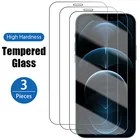 Защитное стекло с полным покрытием для iPhone 11 Pro X XR XS Max, защитная пленка для экрана iPhone 7, 8, 6, 6s Plus, 12 Pro Max, стеклянная пленка, 3 шт.