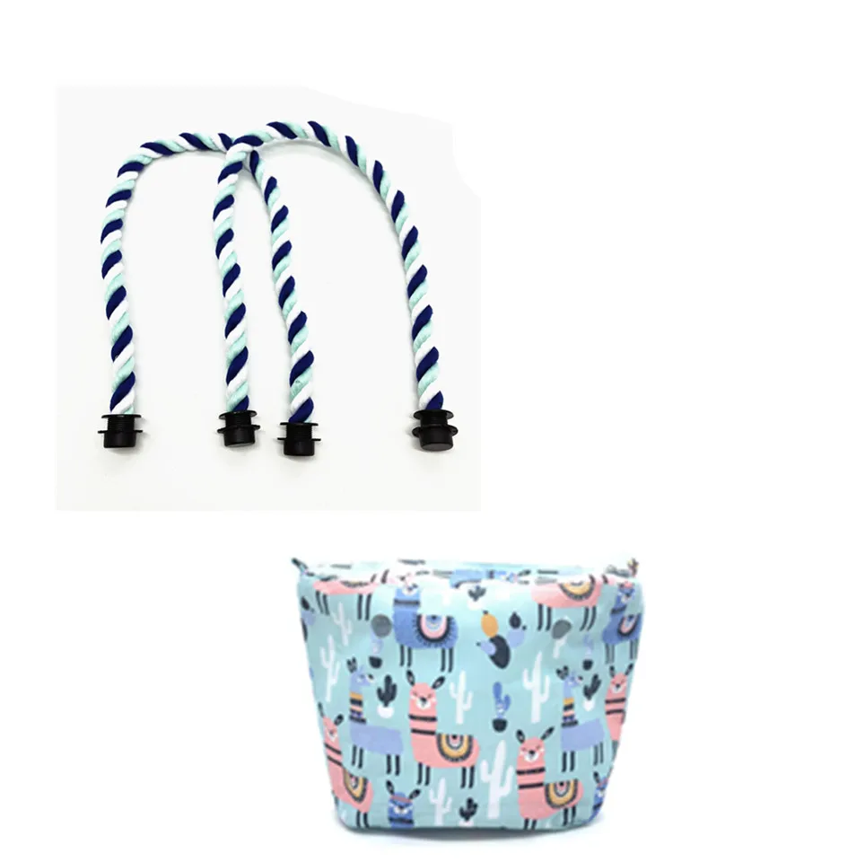 Новые синие летние веревочки в комплекте Холщовая Сумка и ручки для Сумки 65 см
