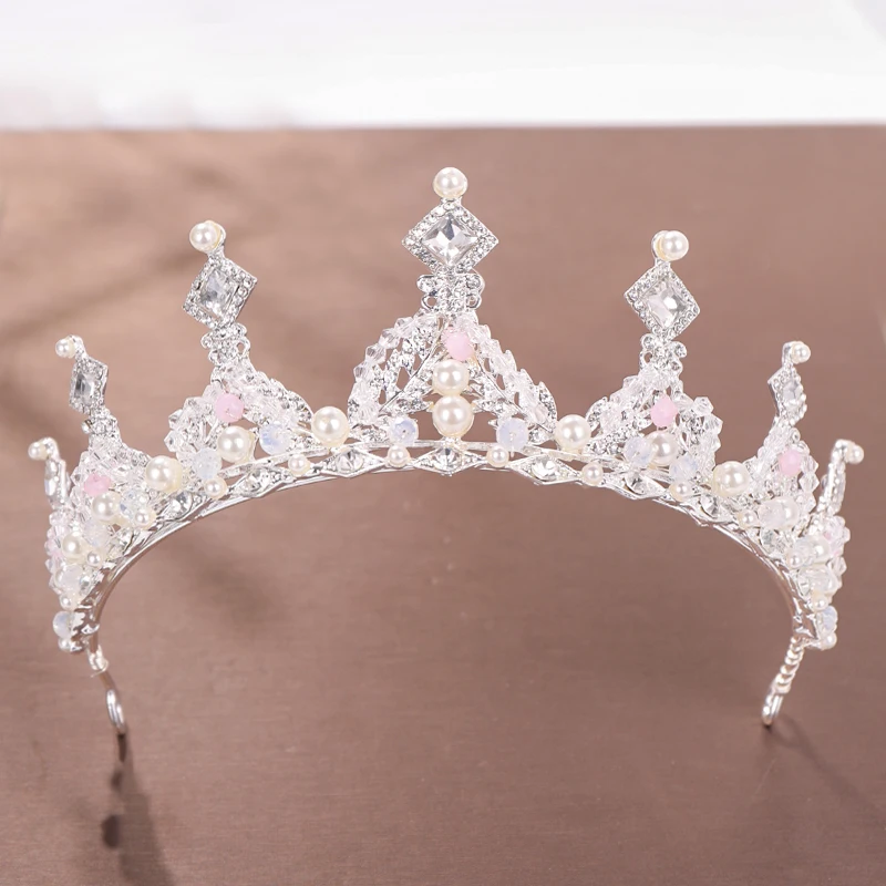 Свадебные украшения для волос модные серебристого цвета украшенные кристаллами