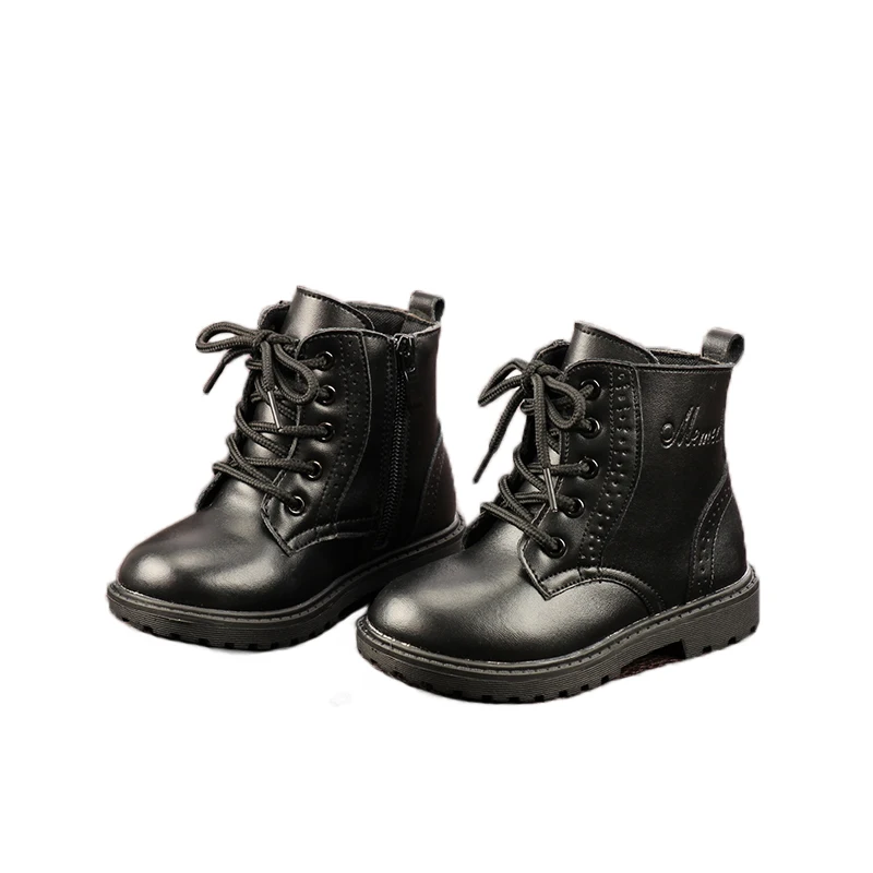 Snow Booties Boys Kids Shoes Keep Warm Children Boots Genuine Leather Thicken Plush Winter Soft SMM019 | Детская одежда и обувь