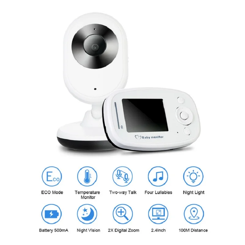2.4 Inches LCD wireless Baby Monitou 2 Way Audio Talk Night Vision Video IP Security Surveillance Mobile Camera Monitor | Безопасность и