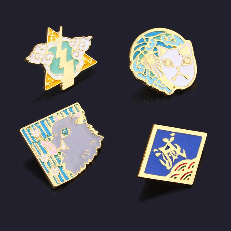 Аниме Demon Slayer: Kimetsu no Yaiba Pins Kamado Tanjirou Agatsuma Zenitsu Hashibira Inosuke значок броши для фанатов