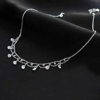 

Zircon-inlaid Bead Necklace Female Mori Fashion Temperament Creative Tassel Crystal Bead Necklace Jewelry XL1377