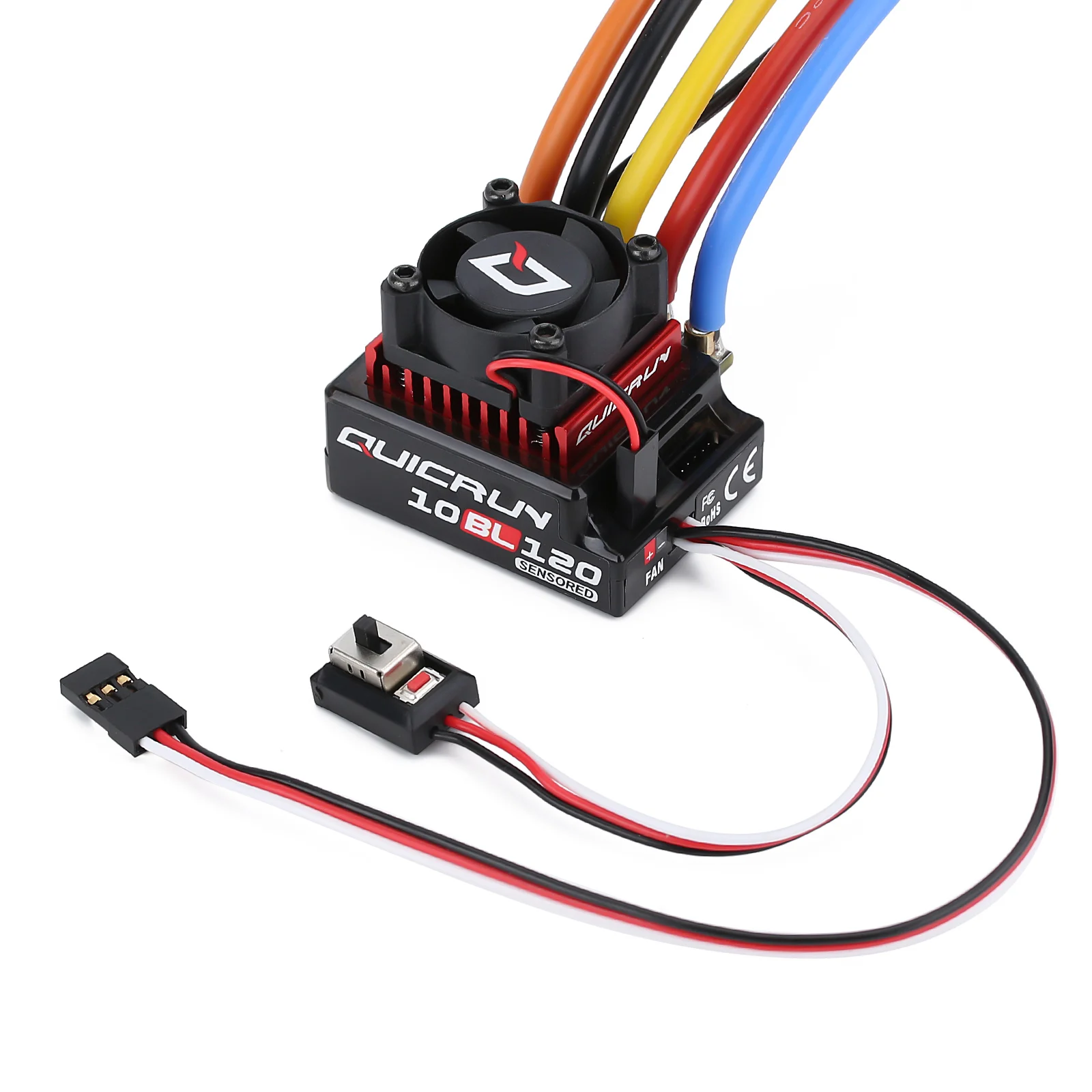 Controlador de velocidad ESC sin escobillas para coche de control remoto, controlador de coche Hobbywing QUICRUN 60A 120A Sensored para 1/10, Touring Buggy, cami&oacute;n 10BL60 10BL120-3