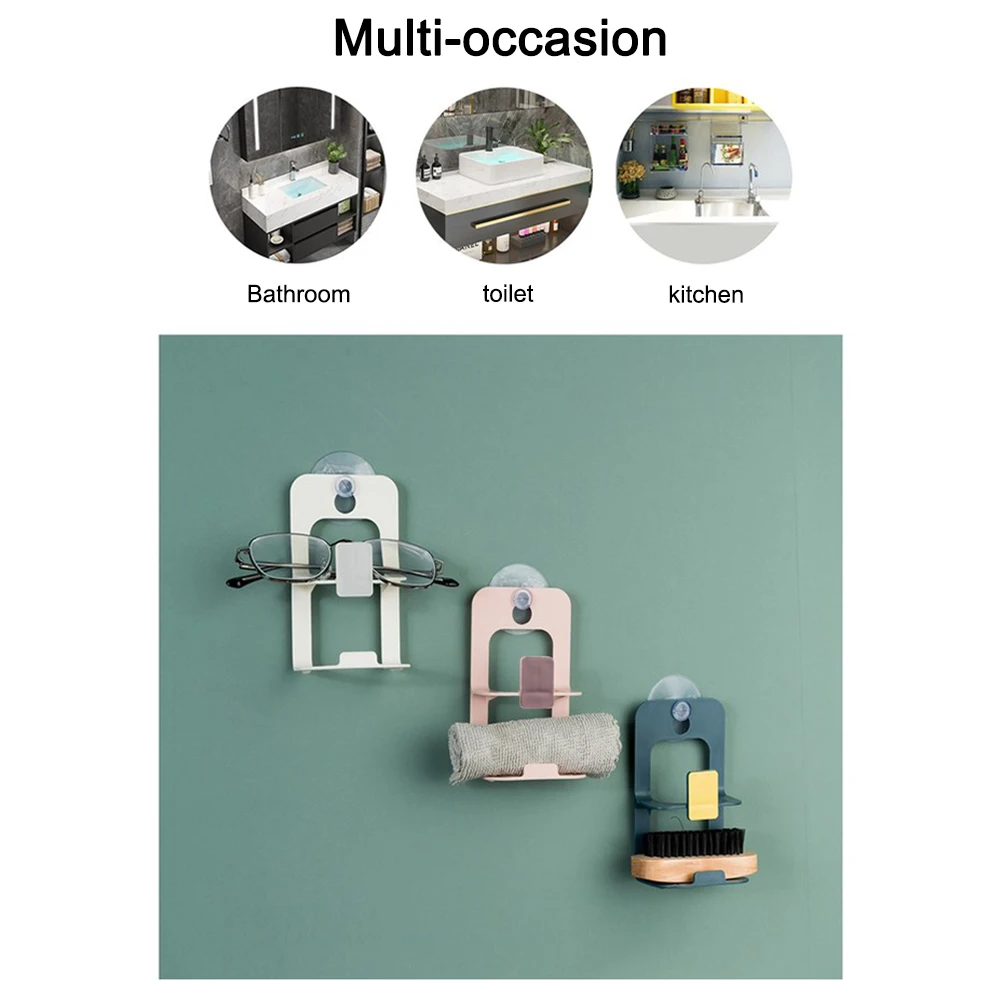 

1pc Kitchen Sink Soap Rack Drainer Rack Sink Drain Rack Kitchen Suction Cup Sponge Storage Holder Accessories Storage Tools