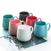 multicolorful breakfast tea milk cup household ceramic mug office coffee cup couple hydrate drum cup with handle home decor
