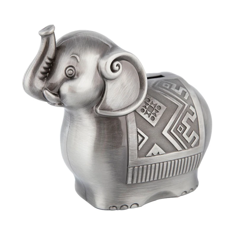 

Metal Zinc Alloy Elephant Piggy Bank Cartoon Animal Money Bank For Kids Cute Piggy Bank For Home Decor Ornaments Coins Saving