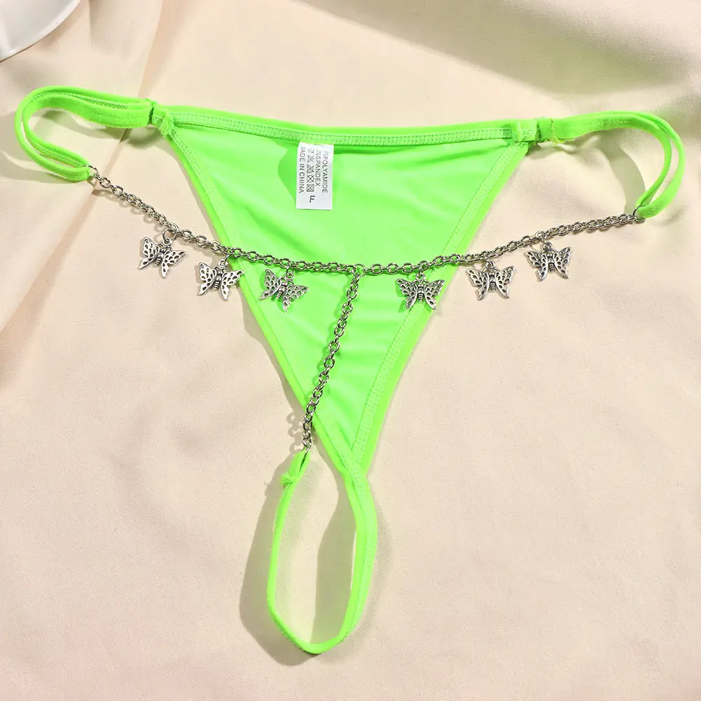 Цепочка для тела серебристого цвета металлическая бабочка цепочка на талию