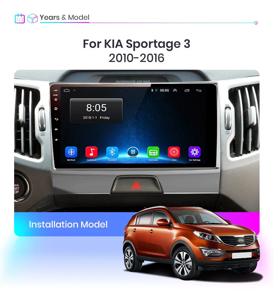 

Автомагнитола 2 din на Android 10 для KIA Sportage 3 2010-2016, мультимедийный автомобильный стерео-экран с навигацией, автоаудио, bluetooth