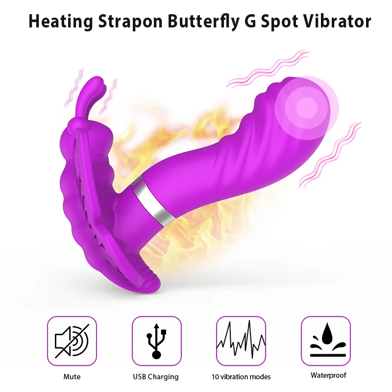 Вибратор-бабочка для женщин вращающийся фаллоимитатор 10 скоростей интимные