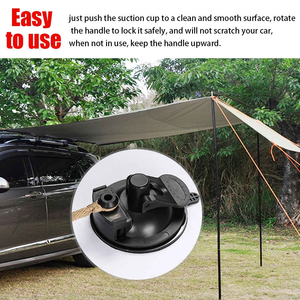 

4pcs Fixed Easy Install Heavy Duty Truck Multifunctional Durable Suction Cup Anchor Travel Camping Tarp Car Awning Accessories