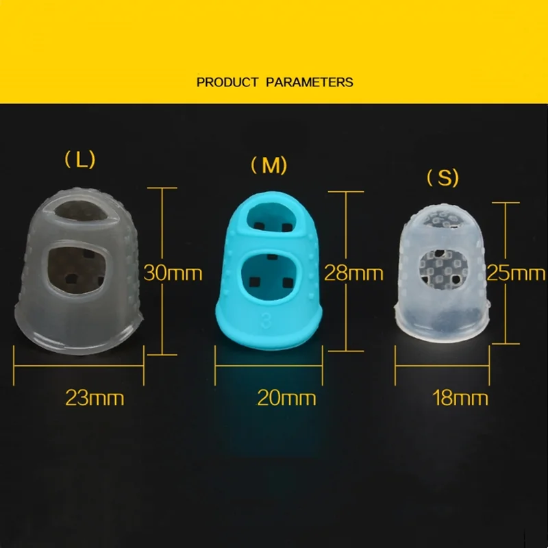 

1Pc Guitar Finger Guards Multifunction Silicone Thimble Tip Hollowed Out Knitting Tool DIY Crafts Tool Needlework Accessories