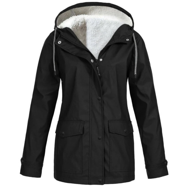 

New Womens Ladies Plus Size Winter Parka Coat With Faux Fur Hood Waterproof