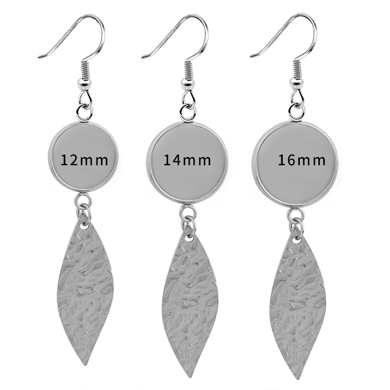 6 шт. металлическая пустая основа для сережек из нержавеющей стали подходит 10 12 14