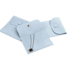 Hot Selling Thicken Travel Storage Bag Snap Button Jewelry Bag Flannel Bag Ring Earring Necklace Bag Small Jewelry Storage Bag