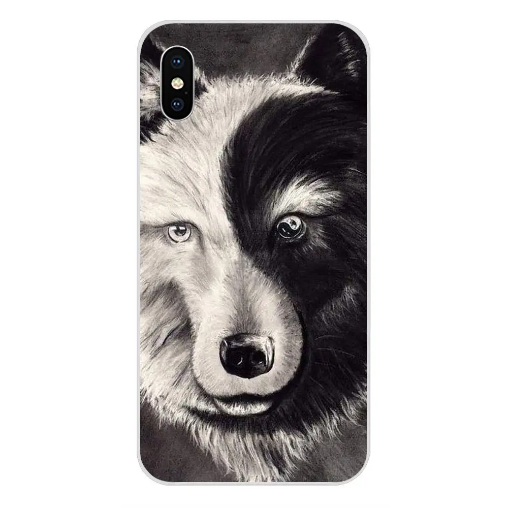 Мягкий чехол для Apple iPhone 4 5 5C 6 6S 7 8 Plus X XS Max XR граффити Yin Yang | Мобильные телефоны и