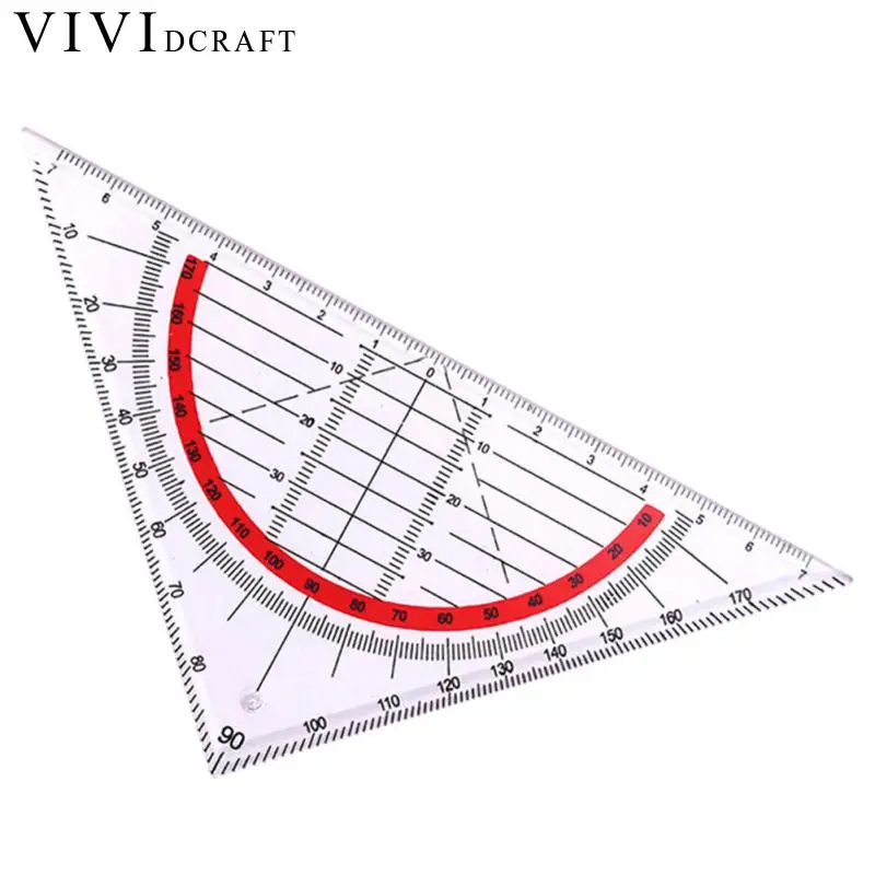 

Vividcraft Functional Plastic Triangle Ruler Patchwork Ruler School Measurment Regua Angle Kids Tools Stationery For Patchw L9P4