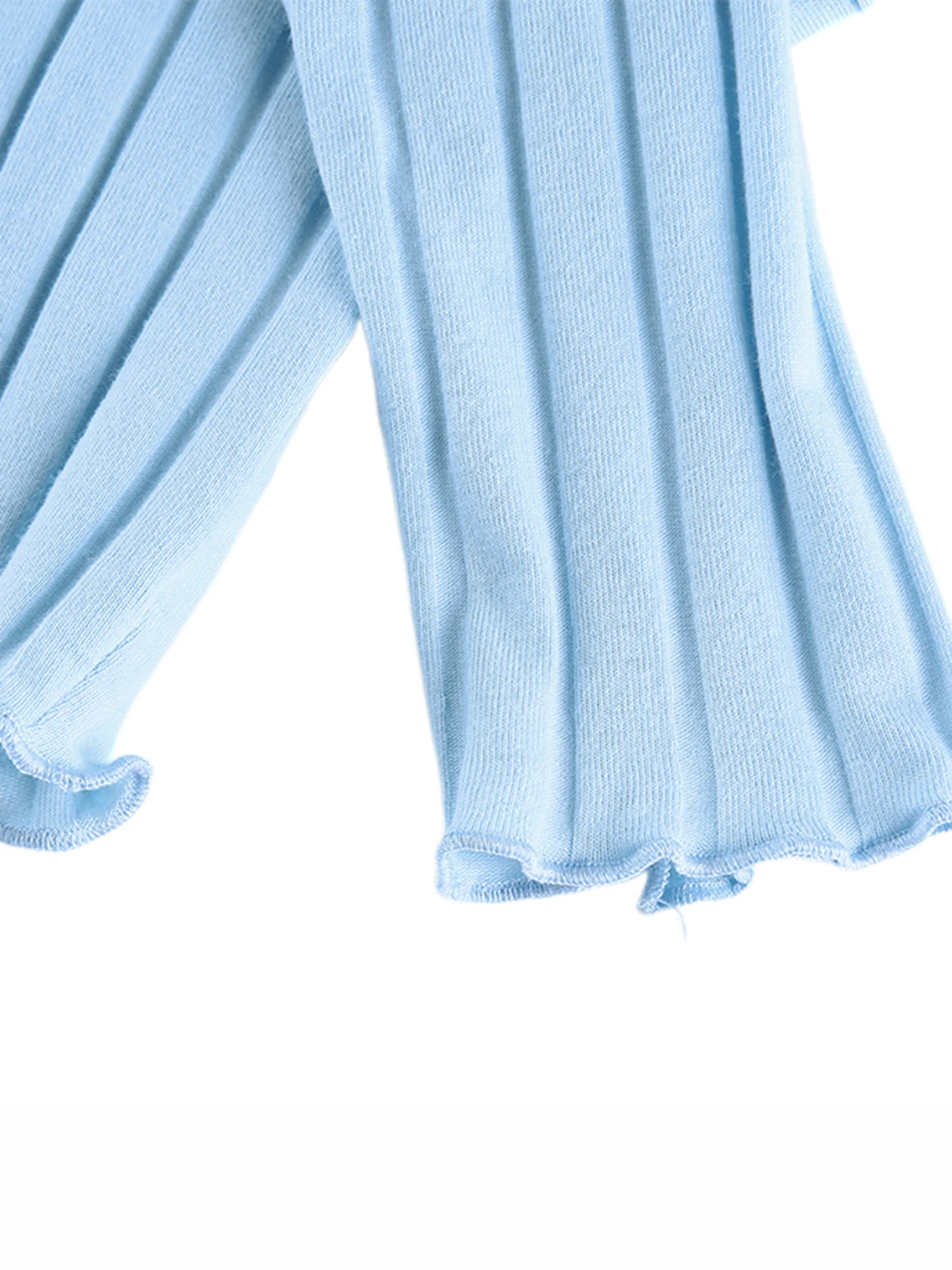 Женский однотонный укороченный топ с длинным рукавом Модный пуловер открытыми