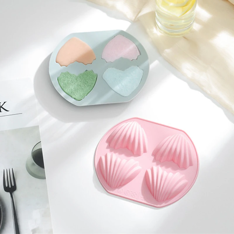 Силиконовая форма для выпечки 4 ячейки в форме сердца | Дом и сад