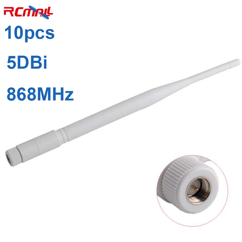 

RCmall 10Pcs 5DBi GSM Antenna 868MHz SMA Inner Thread Inner Needle,White