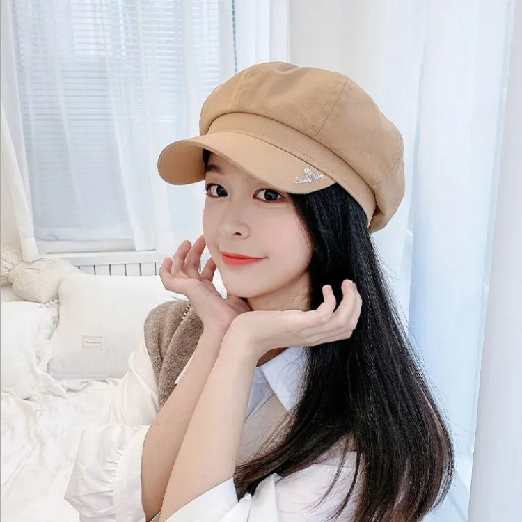 

2020 Fashion Lady Lovely Autumn/winter New Hat Versatile Trend Pure Color Cotton Star Anise Cap for Women