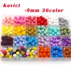 50 шт., силиконовые бусины для прорезывания зубов, 9 мм