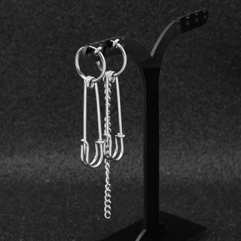 Корейские серьги-гвоздики Idol KPOP DNA из нержавеющей стали длинная цепочка для