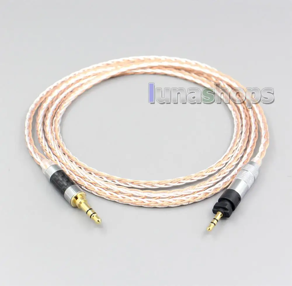 

LN006908 XLR 6.5mm 4.4mm 2.5mm 800 Wires Silver + OCC Headphone Cable For Shure SRH840 SRH940 SRH440 SRH750DJ Philips SHP9000