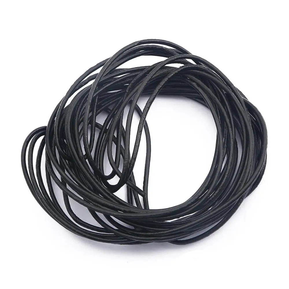 Шнур из коровьей кожи черный темно-коричневый натуральный цвет | Украшения и