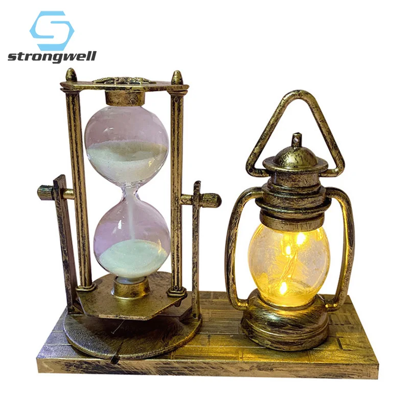 

Ночник в виде песочных часов Strongwell, Европейский ретро стиль, настольная лампа, украшения для дома, для гостиной, подарок на день рождения