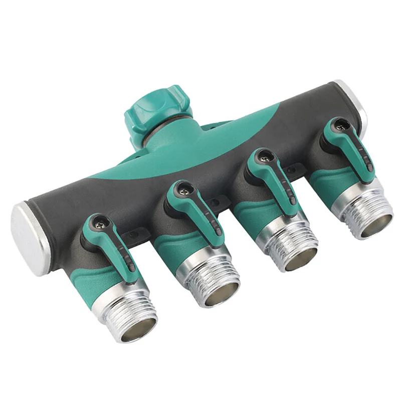 

Irrigation Adapter 4-way Water Hose Connectors Female Thread Tap Connector